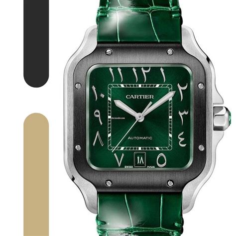 cartier santos green arabic|cartier santos middle east edition.